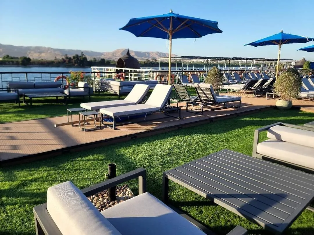 Sun deck of the Royal Elite Nile cruise